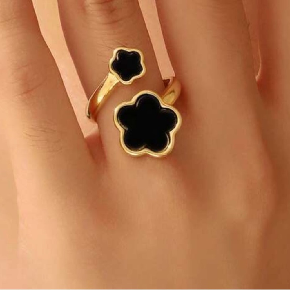 Sweet And Elegant Metal Open Ring For Women, Adjustable, Valentine's Day Gift